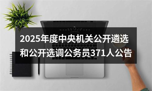 2025年度中央机关公开遴选和公开选调公务员371人公告 图片