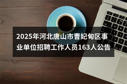 2025年河北唐山市曹妃甸区事业单位招聘工作人员163人公告 图片