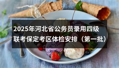 2025年河北省公务员录用四级联考保定考区体检安排（第一批） 图片