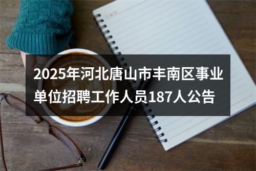 2025年河北唐山市丰南区事业单位招聘工作人员187人公告 图片