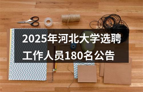 2025年河北大学选聘工作人员180名公告 图片