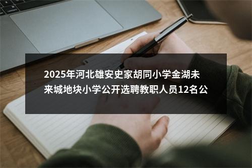 2025年河北雄安史家胡同小学金湖未来城地块小学公开选聘教职人员12名公告（第二批次） 图片
