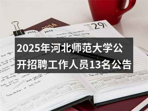 2025年河北师范大学公开招聘工作人员13名公告 图片