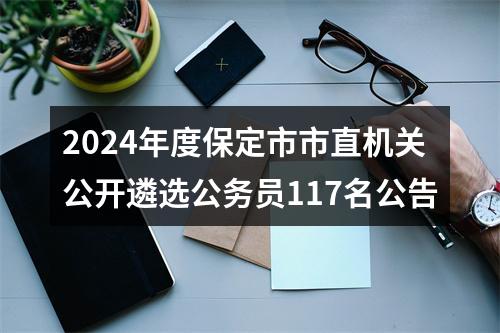 2024年度保定市市直机关公开遴选公务员117名公告 图片