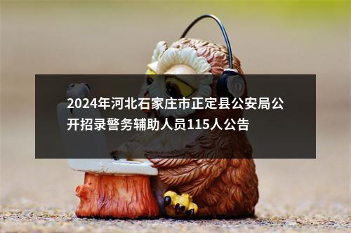 2024年河北石家庄市正定县公安局公开招录警务辅助人员115人公告 图片
